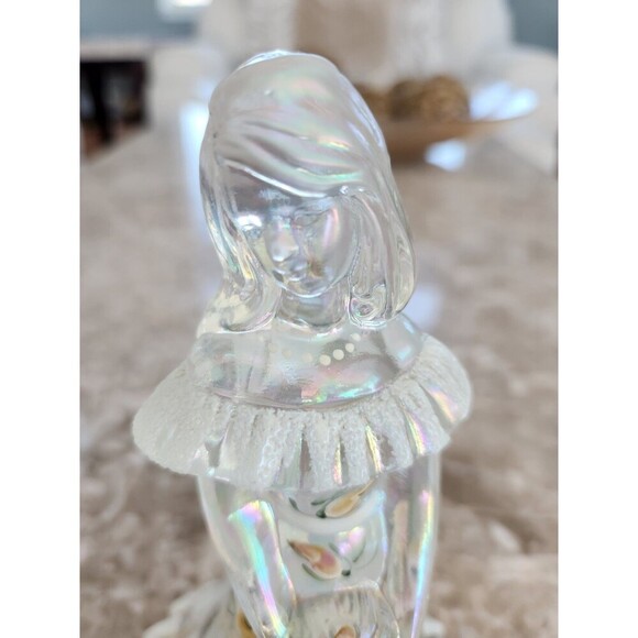 Fenton Iridescent Glass Bridesmaid, Hand Painted And Signed - Picture 3 of 6